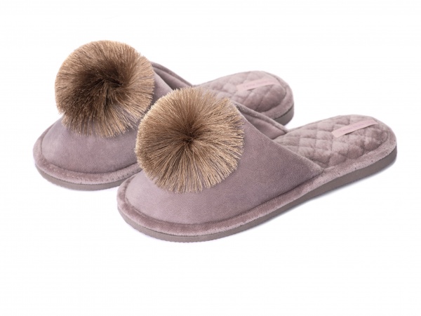 Капці домашні Twins HS-OZ Помпон р. 36/37 бежевий 