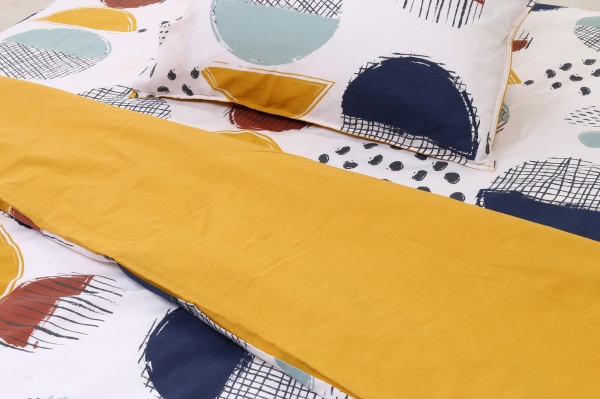 Комплект постельного белья Lorient полуторный серый с коричневым Today (без простыни)