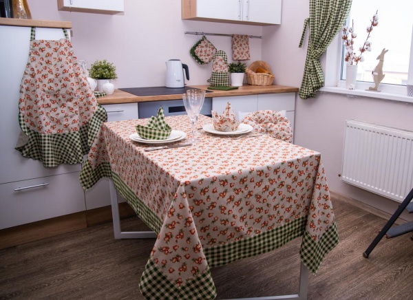 Скатерть Lucy Оранжевый цветок 133x180 см оранжевый La Nuit 