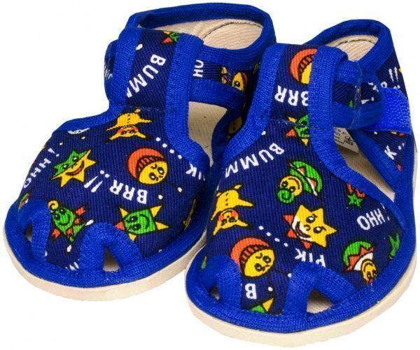 Тапочки для мальчиков Экотапок Сандалик летний синие 1075 р.28