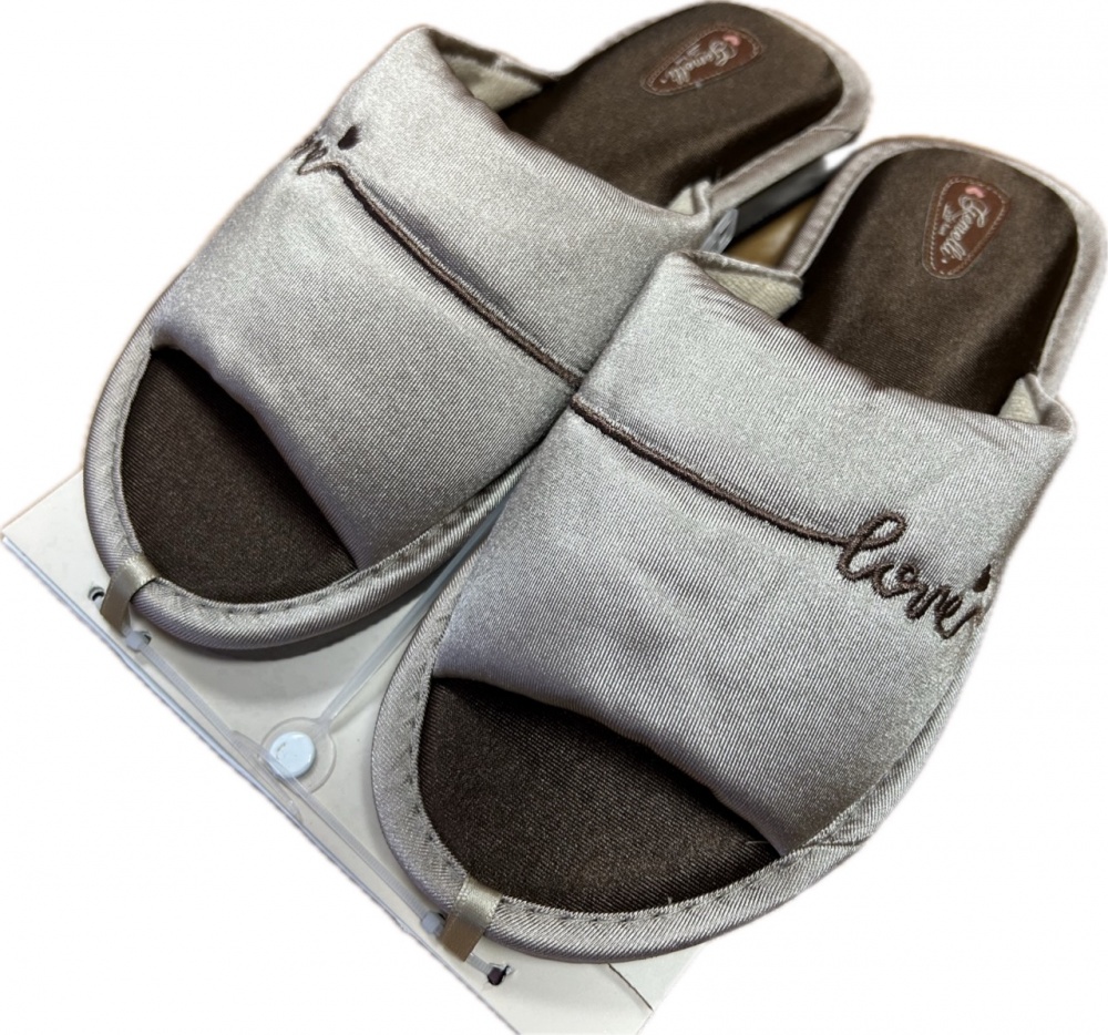 Тапки домашние Gemelli Атлас р.39 бежевый