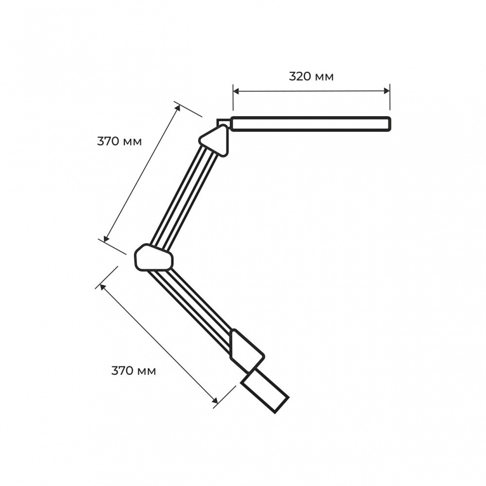 Настільна лампа офісна Eurolamp чорний LED-TLS-10W(black)