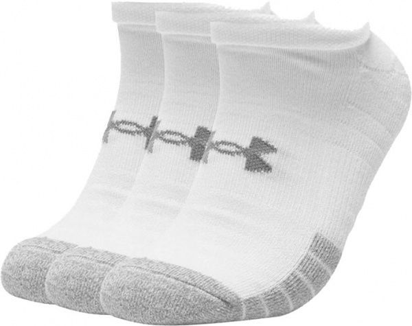 Носки Under Armour UA Heatgear NS 1346755-100 бело-серый р.M