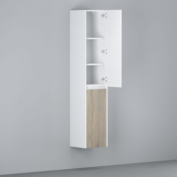 Шафа для ванної кімнати AM.PM M91CHR0351WF38 GEM S 35 см права білий глянець/дерево