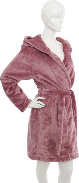 Халат женский капюшон с ушками р. S сливовый 