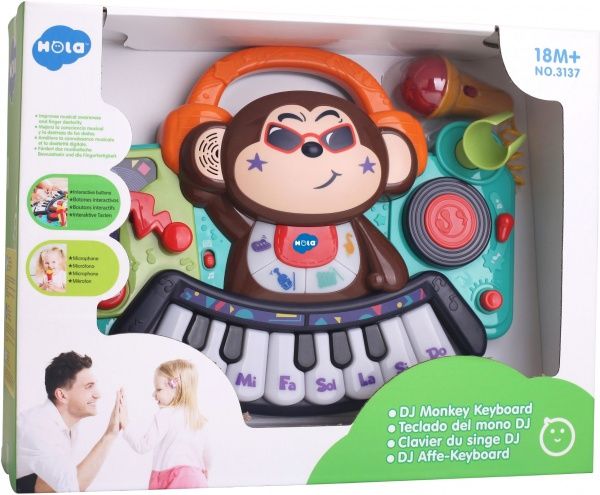 Игрушка развивающая Hola Пианино-обезьянка 3137