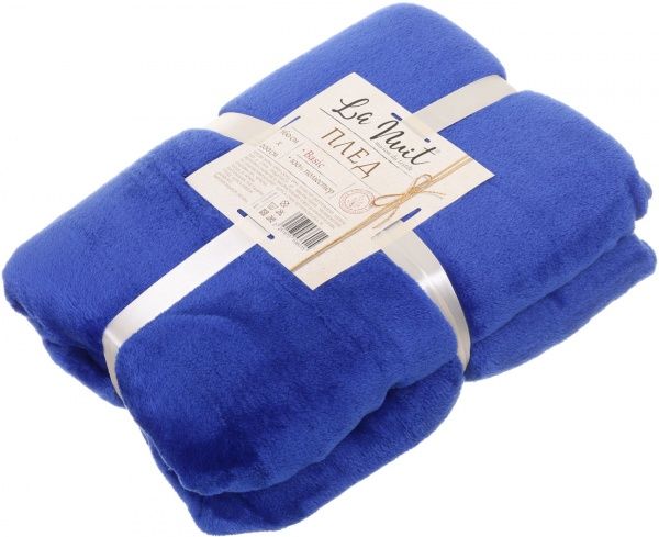 Плед Basic 220 г/кв.м 160x200 см синий La Nuit 