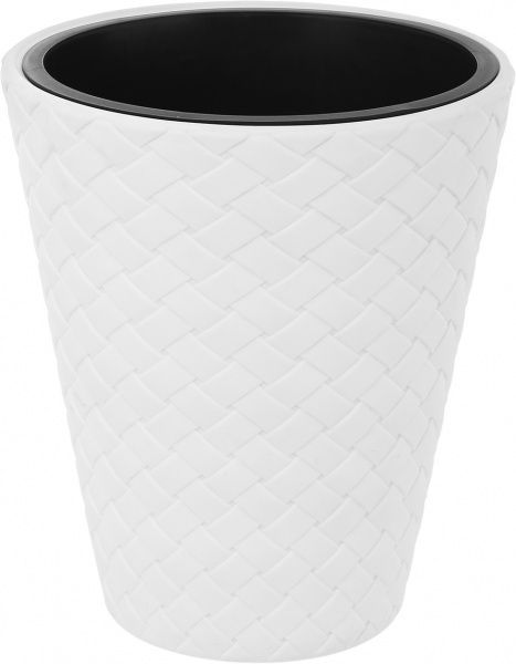 Горщик пластиковий Prosperplast Matuba 2 в 1 круглий 14л білий (71367-449) 