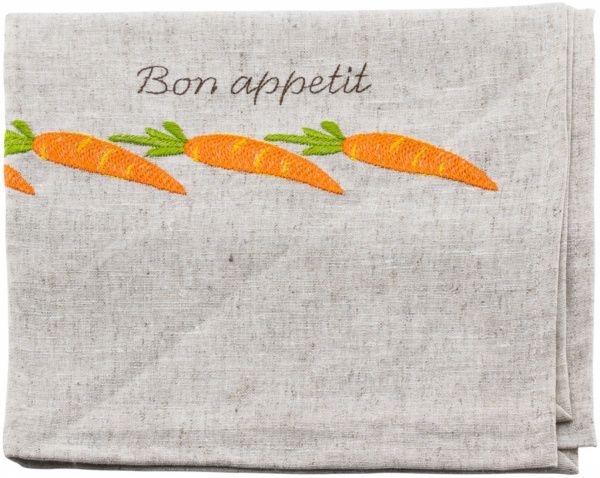 Рушник кухонний Бон апетит морква 45x65 см Галерея льону бежевий 