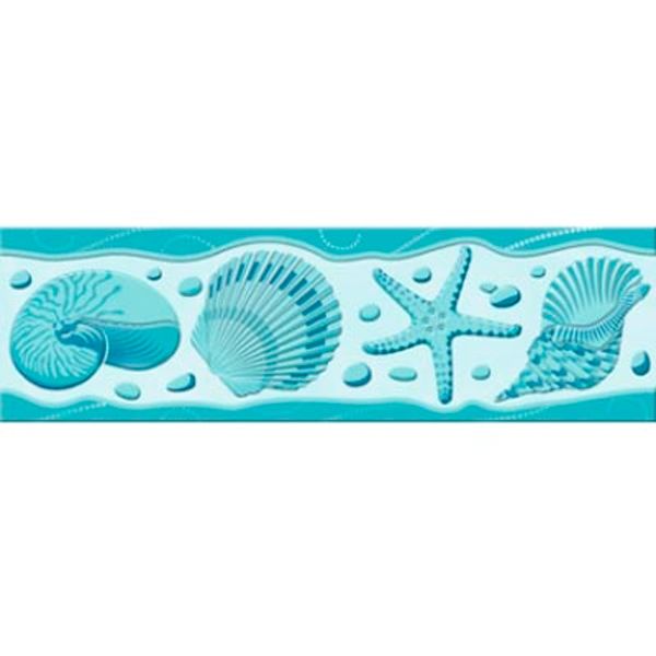 Бордюр Golden Tile Акваріум М86311 бірюзовий 200x60 мм