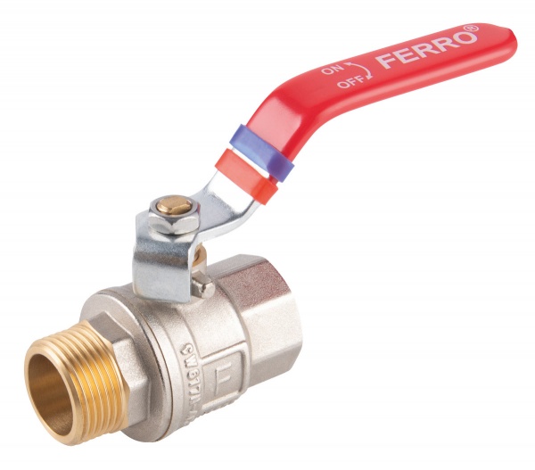 Кран кульовий Ferro F-Power компенсуючий дросель 30 бар зн-вр ¾