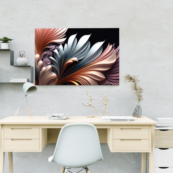 Картина на холсте Объемные листья 80x110 см WS Holst 1140420235 