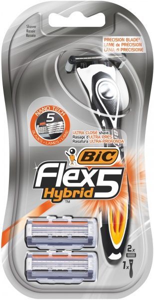 Станки одноразовые BIC Flex 5 Hybrid со сменными картриджами 2 шт.