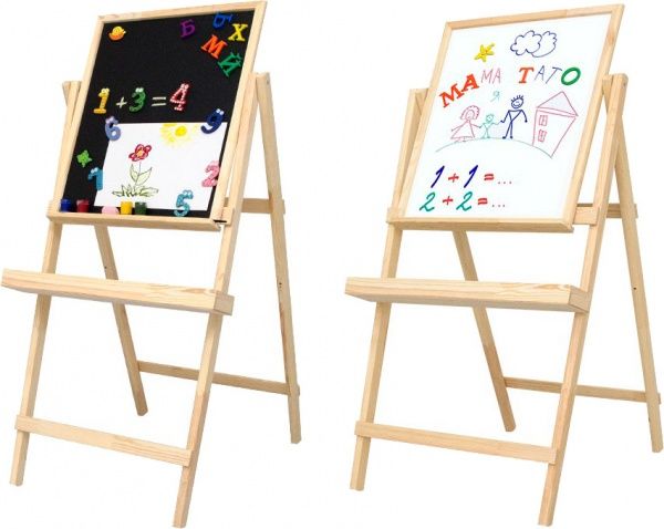 Мольберт-хлопушка магнитный (мел + маркер) сосна GPТ500831381 Rosa Studio 55х63х120 см