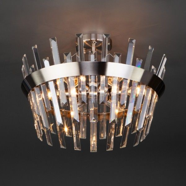 Люстра потолочная Strotskis Steccato 10111/5 5x60 Вт E14 сатиновый никель 