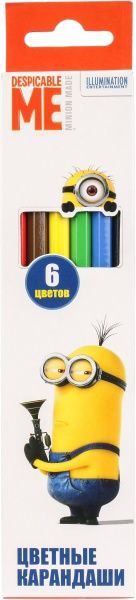 Карандаши цветные Universal Studios Despicable Me 6 шт.