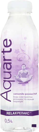 Вода Aquarte с экстрактом ромашки и вкусом маракуйи Релакс (4820003686959) 0,5 л 