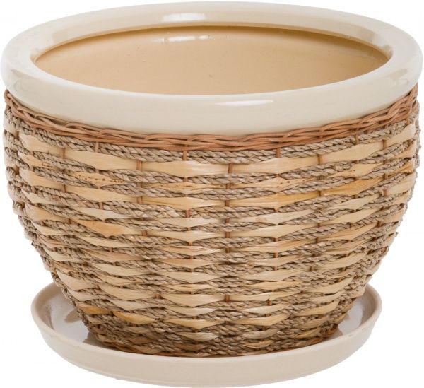 Горшок керамический (984ст4) круглый 12 л черный 