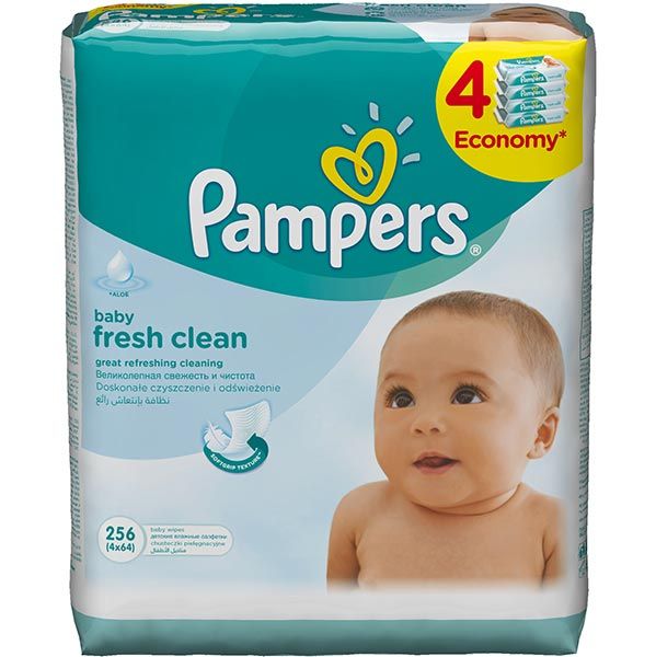 Серветки вологі Pampers Sens Quatro 4x56 шт