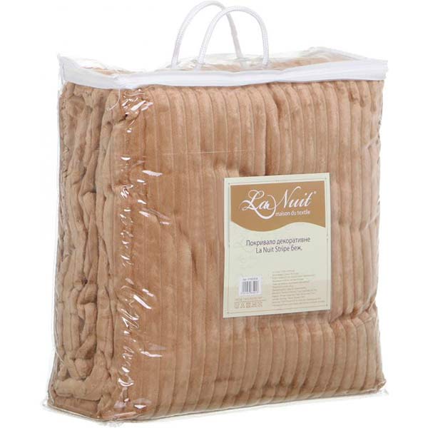 Покрывало Stripe 240x260 см La Nuit бежевый 