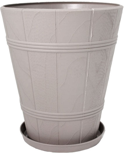 Горщик пластиковий Elsa Дерево Пальма-4 круглий 20л сірий 