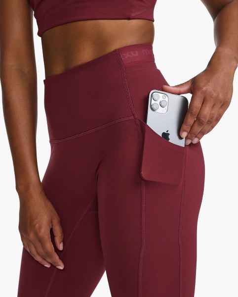 Лосины 2XU Form Stash Hi-Rise Comp Tight WA6874b_TRU/TRU р.XS красный