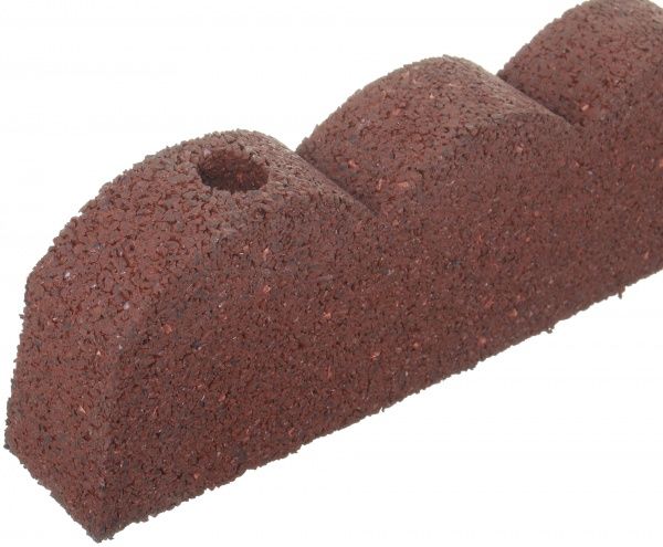 Бордюр MultyHome декоративный резиновый для сада Зубцы, 10х5х120 см, терракотовый