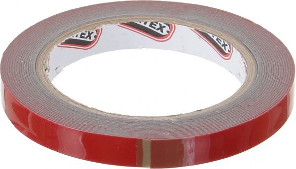 Двостороння автомобільна клейка стрічка KARTEX на акриловій основі 12x0,8 мм 5 м сірий