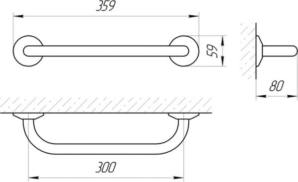 Поручень для ванной Стандарт 300