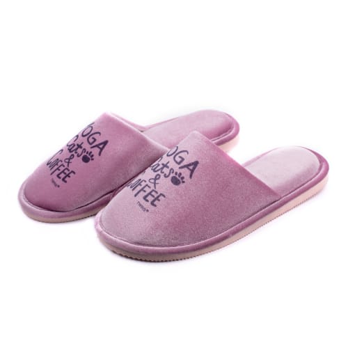 Тапки домашние Twins HS-OZ велюровые с рисунком р.36/37 розовый 