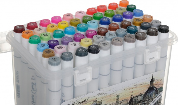 Набір двосторонніх маркерів Touch mark 60 кольорів різнокольоровий 