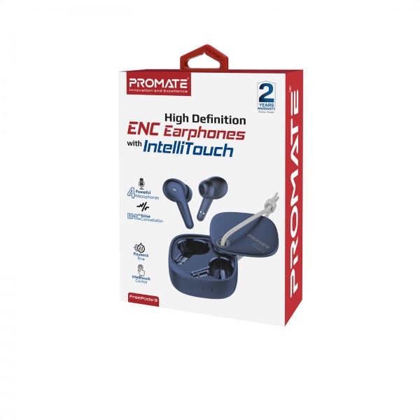 Наушники Promate blue (freepods-3.blue) 