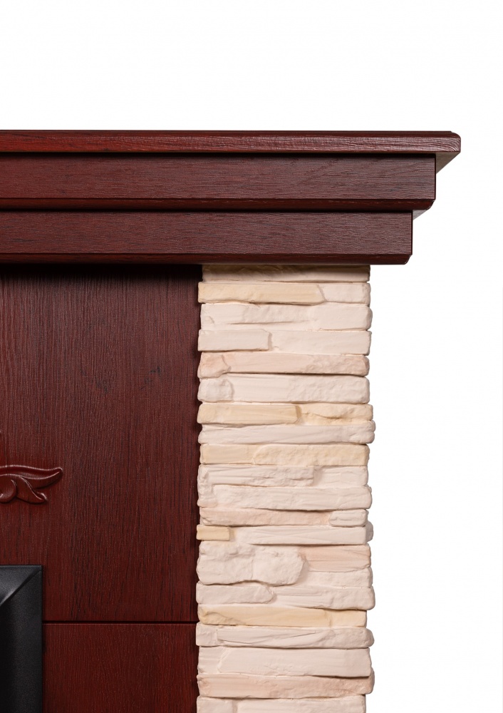 Камінокомплект ASTRA FLAME Леон cream + INVER BLACK