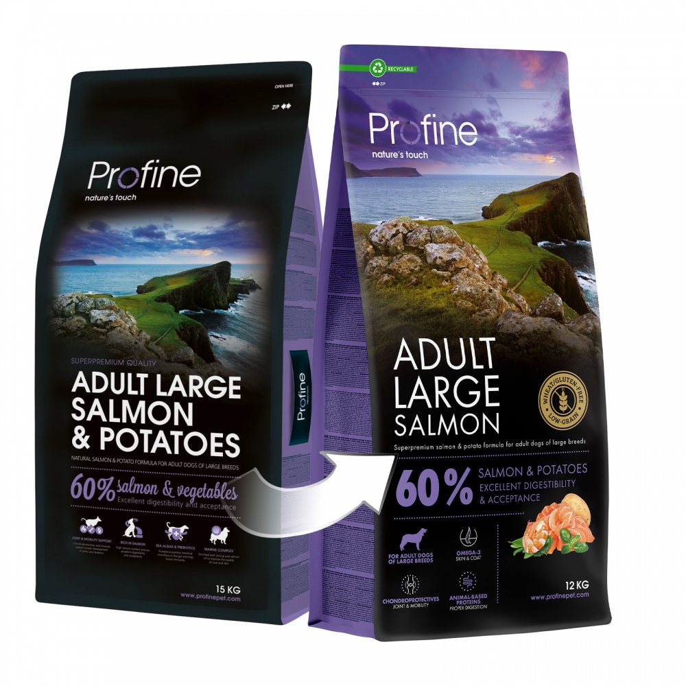 Корм сухой Profine Adult Large Breed для взрослых собак больших пород с лососем и картофелем 12 кг