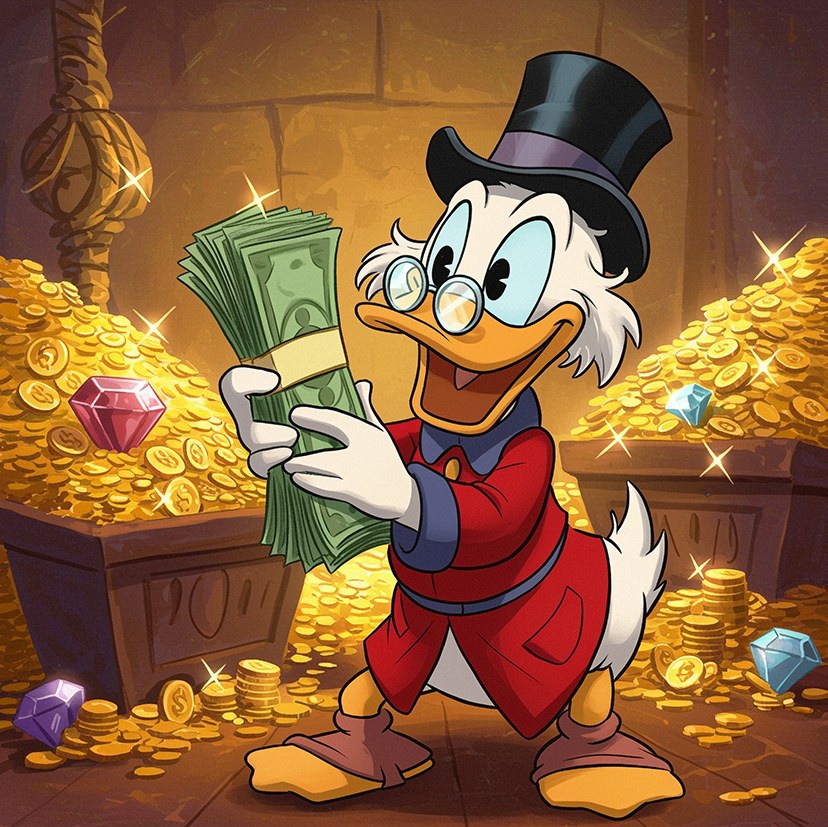 Картина на холсте Скрудж Макдак 50x Арт Фемелі