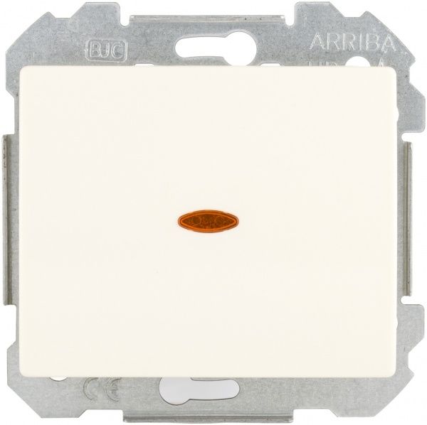 Вимикач одноклавішний Siemens Iris з підсвіткою 16 А 250В IP20 кремовий 18505-L A