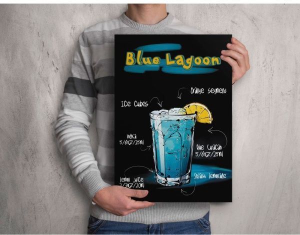 Постер «Blue Lagoon» 27х39 см чорний Posterclub 