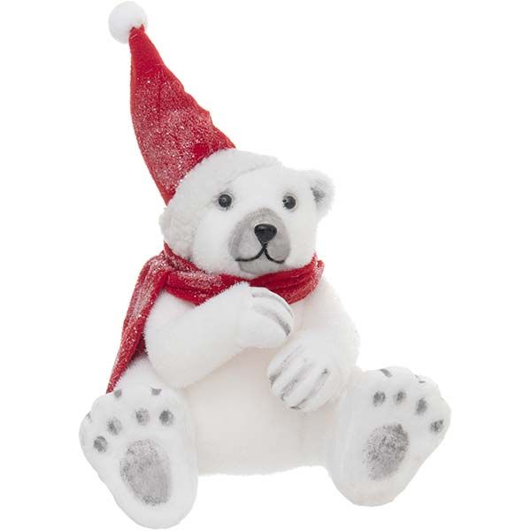 Фигура Медведь в шарфе и шапке