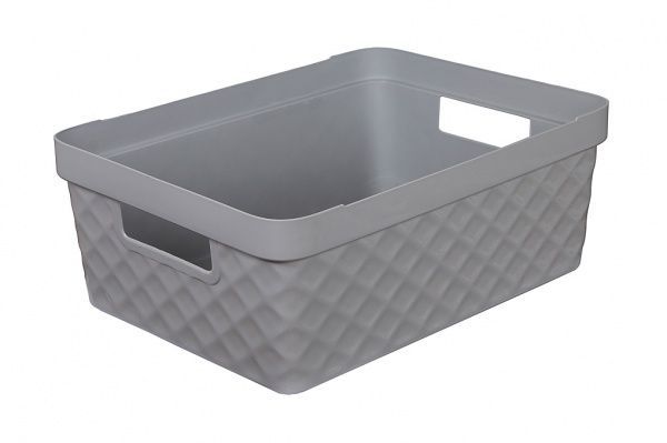 Ящик для зберігання Heidrun 7082 Diamond 11л сірий 140x360x270 мм