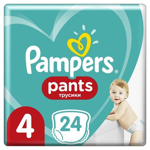 Підгузки-трусики Pampers Pants Розмір 4 (9-15 кг) 24 шт.