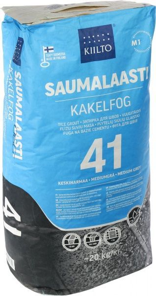Фуга Kiilto Kesto 41 20 кг сірий середній