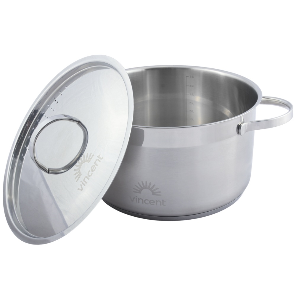 Кастрюля с крышкой Vincent 22 см 4,3 л VC-3185-22