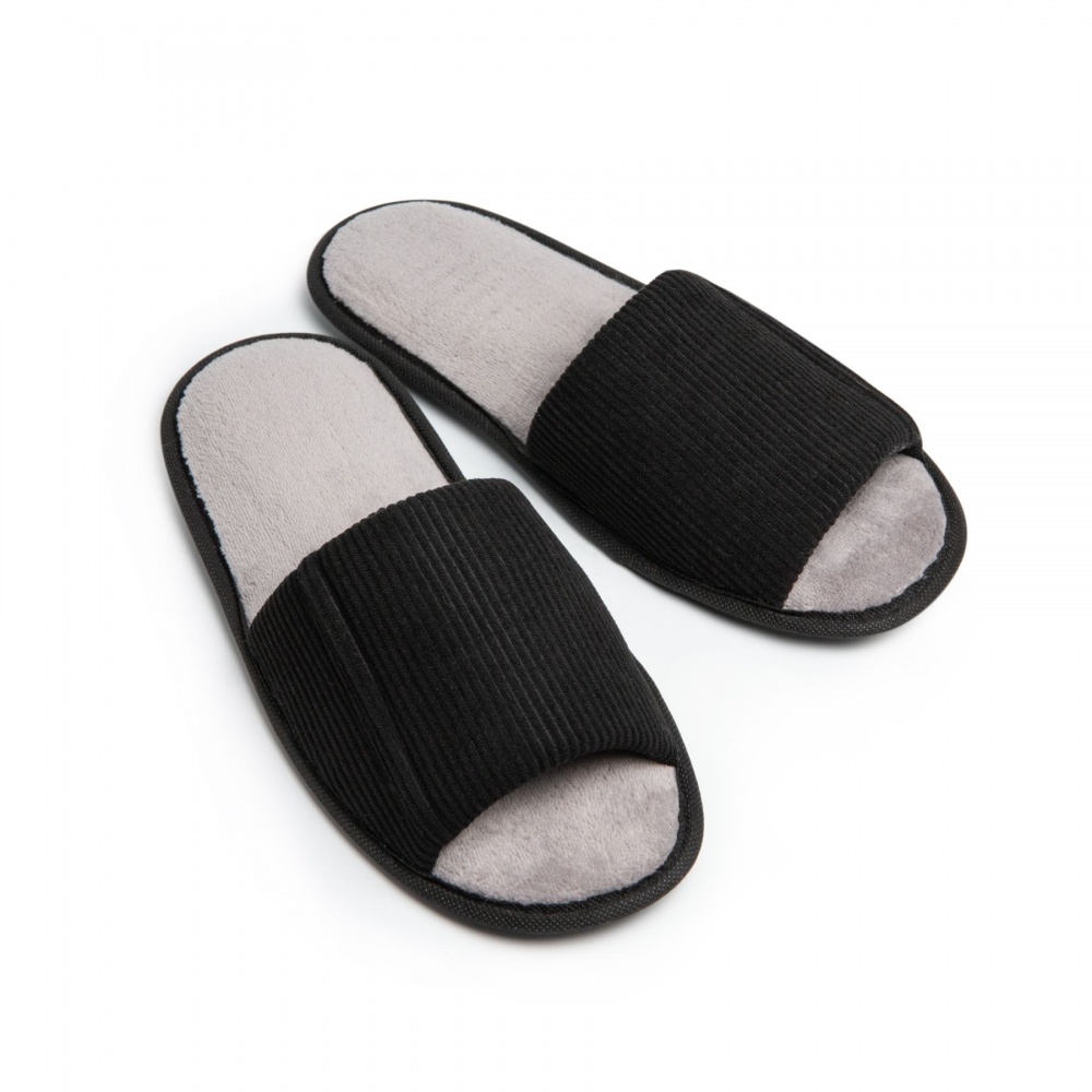 Тапки домашние Twins HS-VL вельвет mono р.42/28 черный