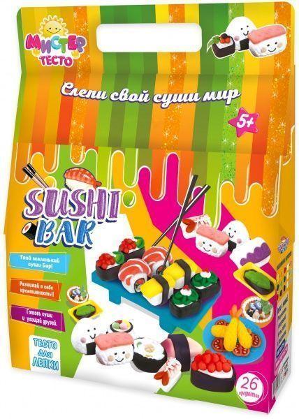 Набір для ліплення Strateg Містер тісто - sushi bar