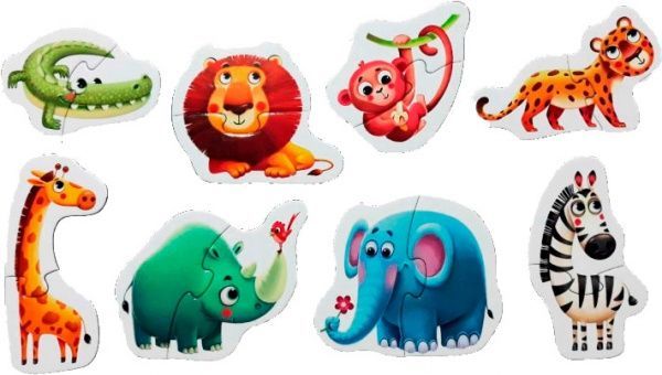 Пазли картонні Puzzlika Тварини Африки