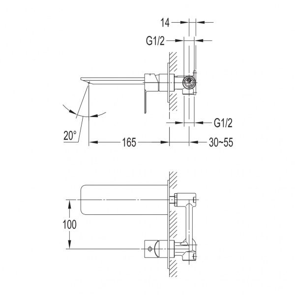 Змішувач для умивальника Imprese Smart Click ZMK101901030