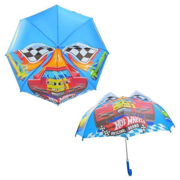 Парасолька дитяча Hot Wheels PL8207, 59 см, купол 70 см різнокольоровий 