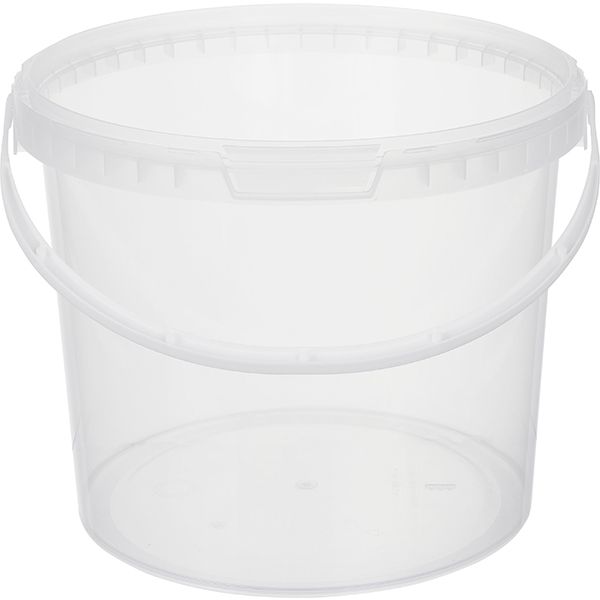 Ведро без крышки прозрачное круглое 5 л 