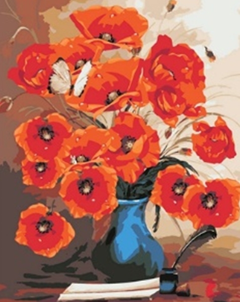 Набір для творчості зі стразами на підрамнику Поетичний букет 40x50 см 178253 Діамантові ручки 