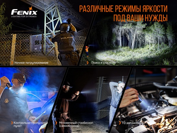 Фонарь Fenix РУЧНОЙ TK35UE V2.0 черный